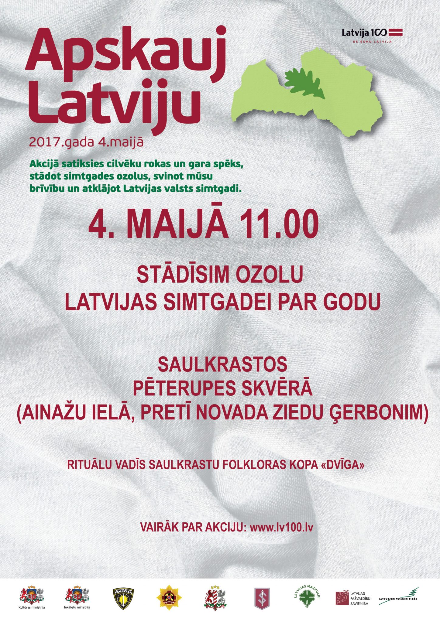 Akcija "Apskauj Latviju!" Saulkrastos