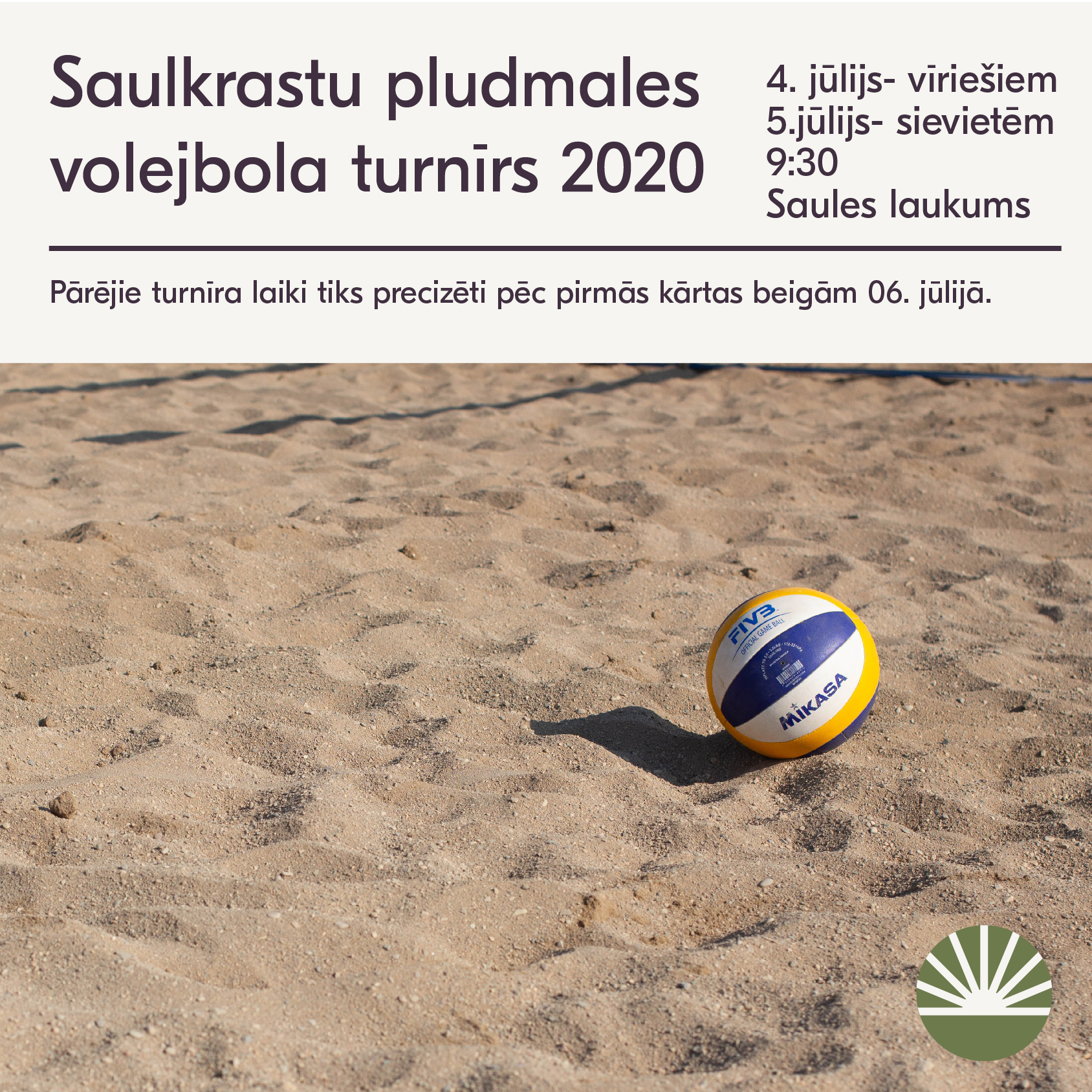 Saulkrastu pludmales volejbola turnīrs 2020